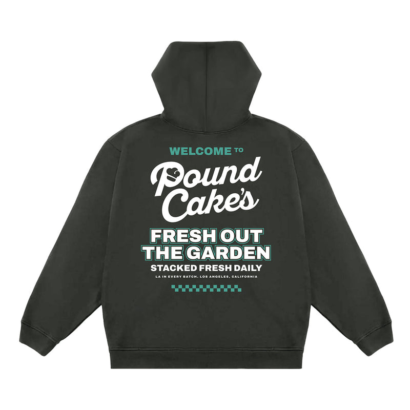 Fresh Out The Garden Hoodie Vintage Black back view